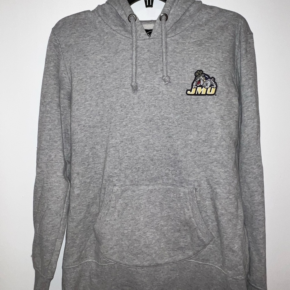 JMU grey hoodie.